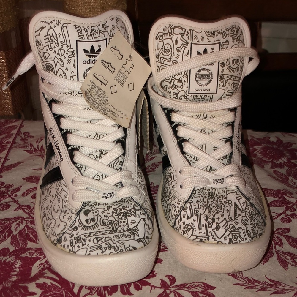 Adidas Jeremy Scott X Keith Haring Hi-top Shoes